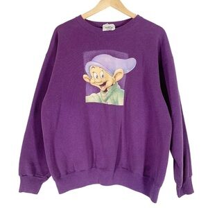Vintage Disney Snow white Dopey Crew neck Sweatshirt Size Medium